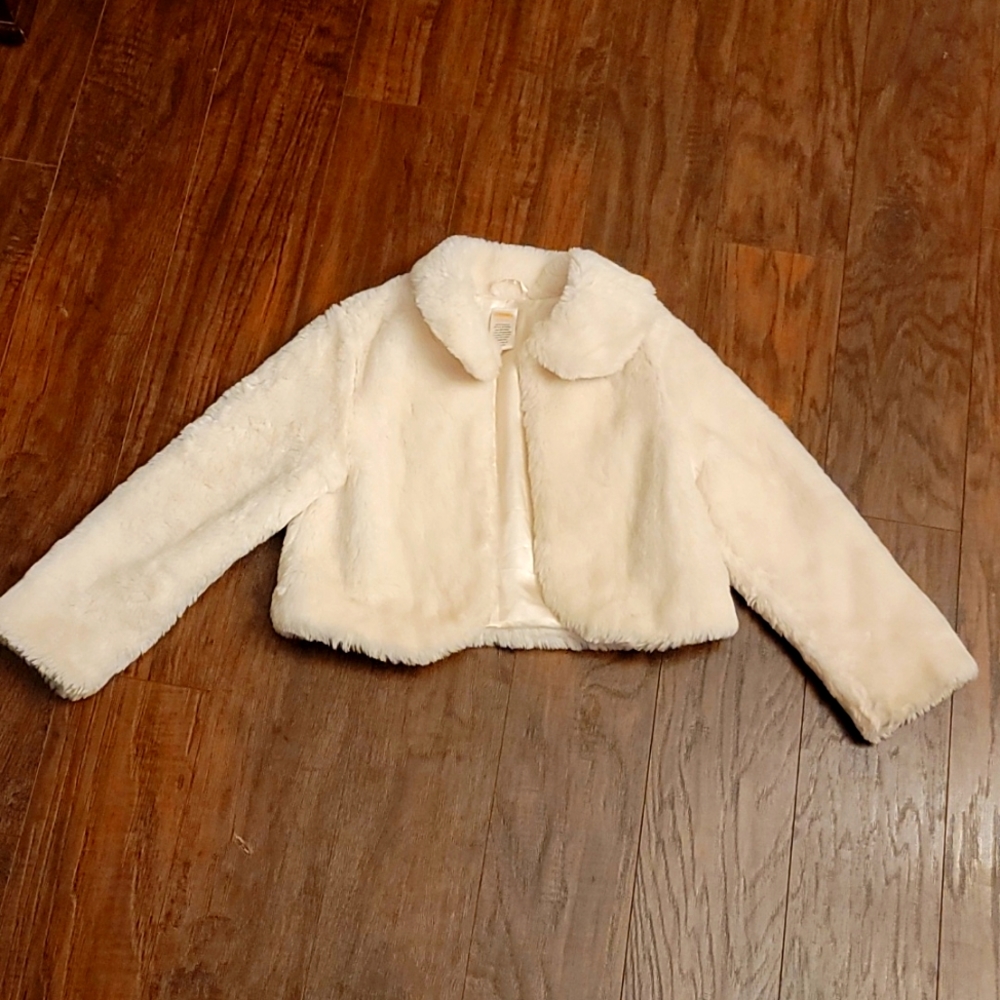 Gymboree faux fur coat size 5-6